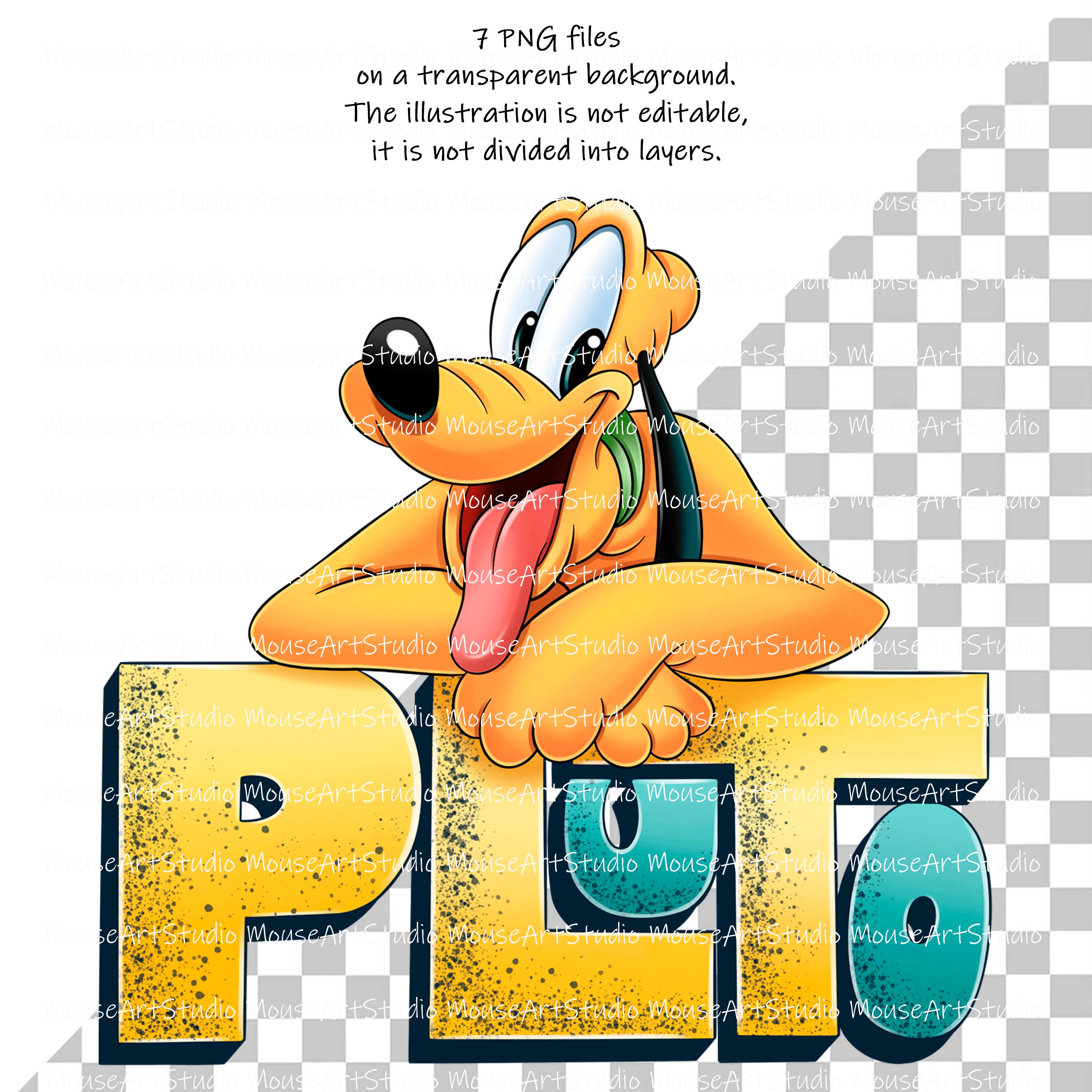 ミッキーマウスとその仲間たち、昇華デザイン、デジタルイラスト、即時