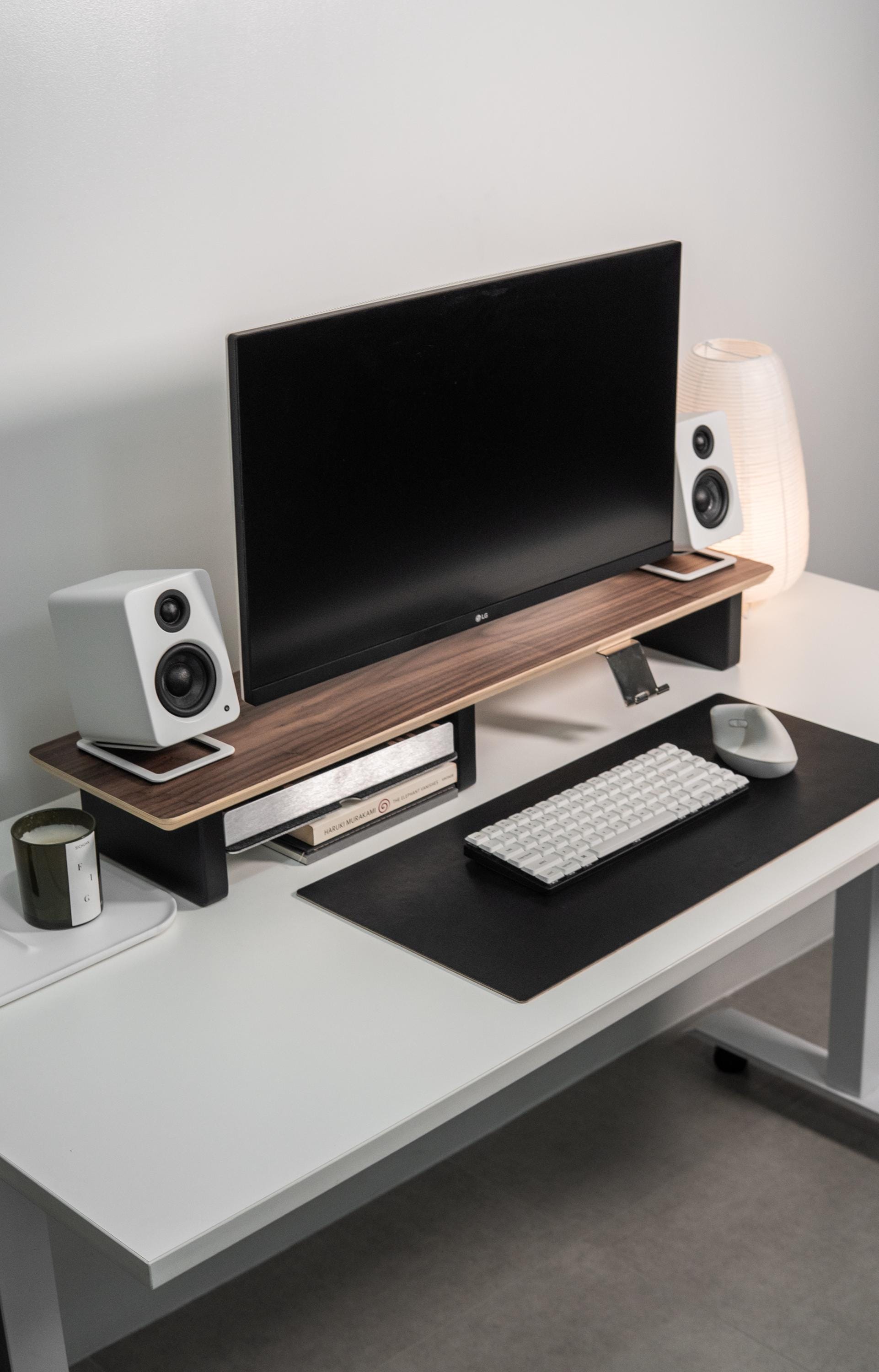 モニター台 Grovemade Matte Black Desk Shelf (Large) モニター台