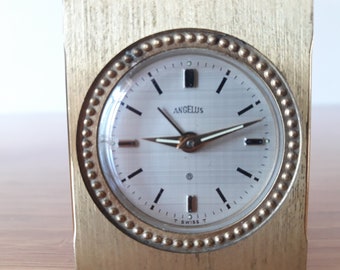 ANGELUS MIDGET 時計目覚まし 不動、アラーはム可動 スイス製