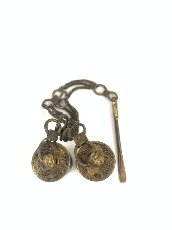 インド メイク 小物入れ珍品18~19世紀真鍮製