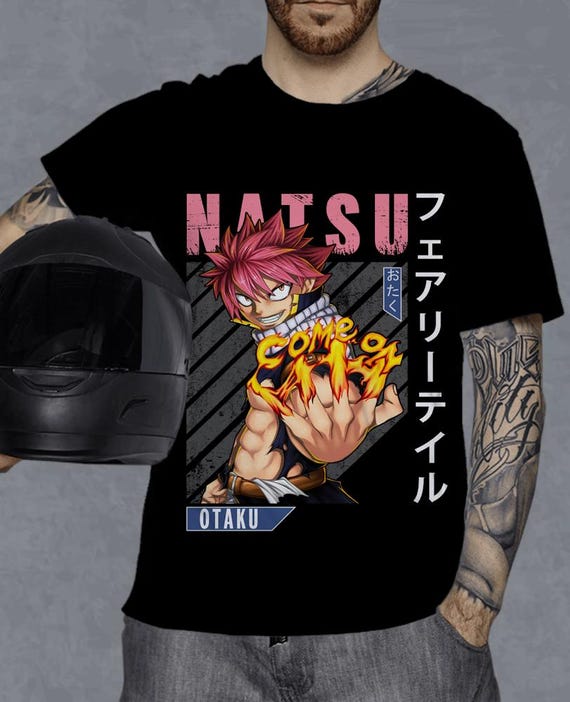Fairy Tail Natsu Dragneel Shirt, Gray Fullbuster, Gajeel Redfox