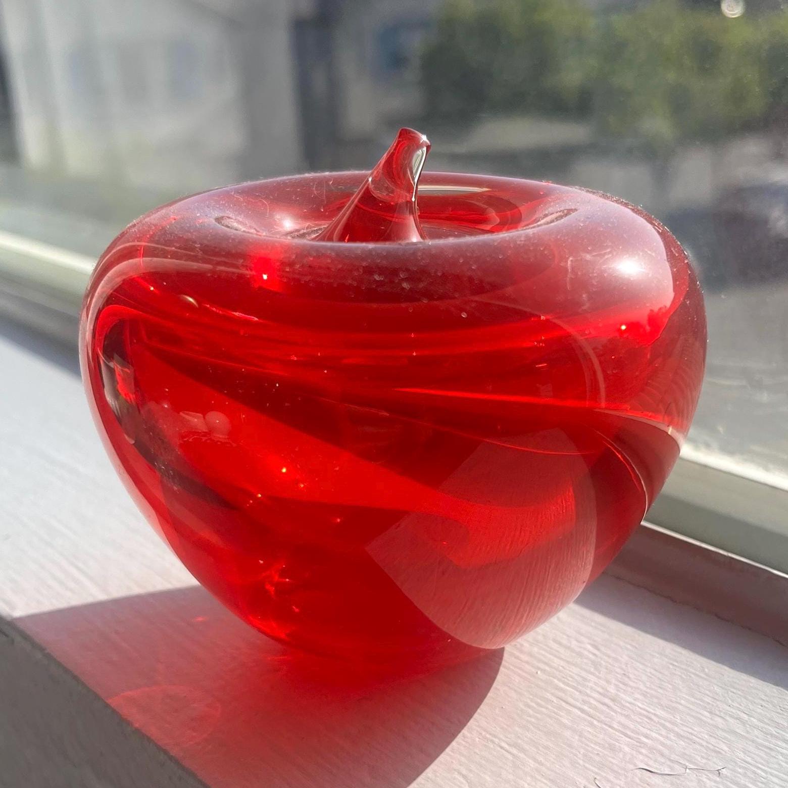 希少なヴィンテージ BLENKO ブレンコガラス 置物 手拭きガラスアメリカ