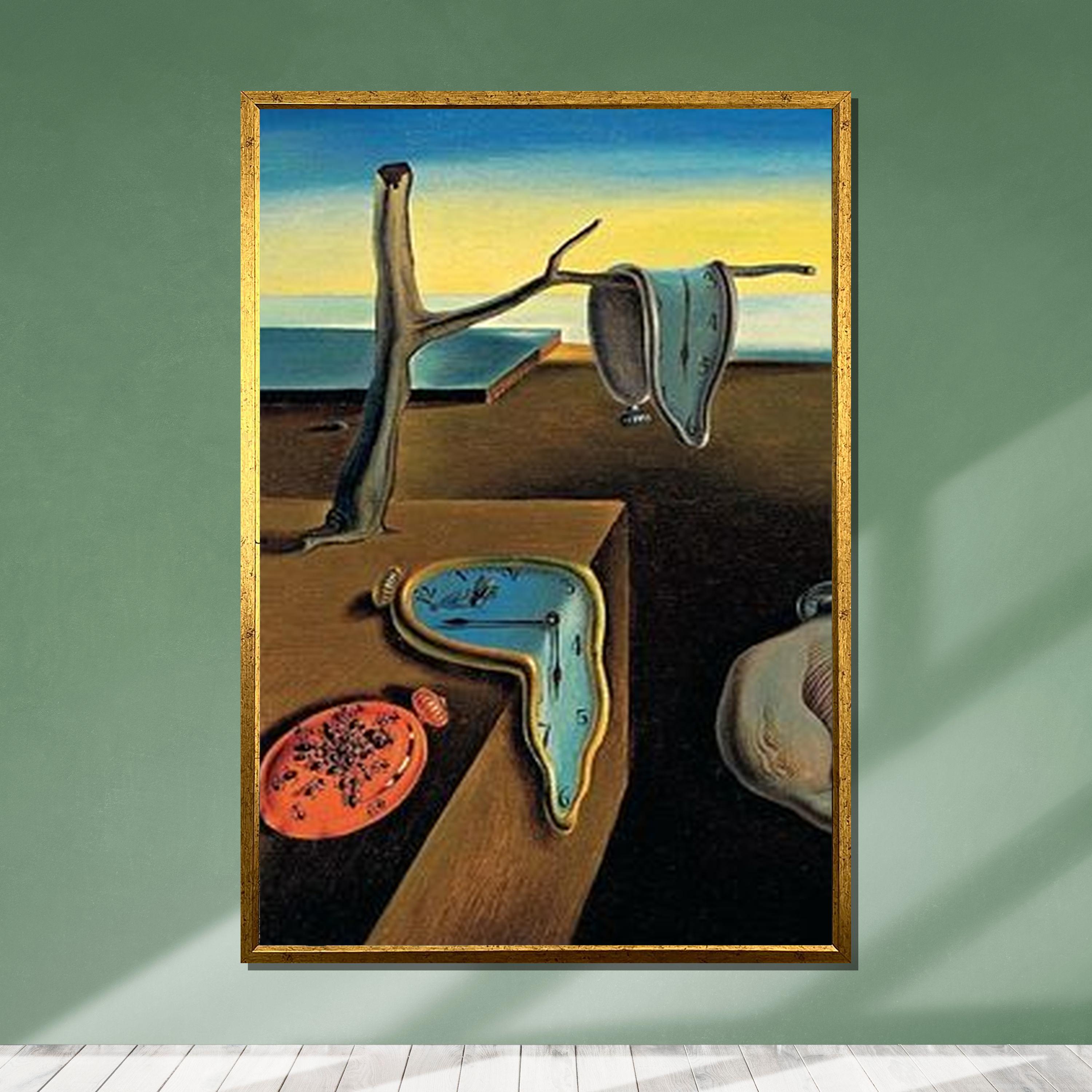 サルバドール・ダリ『記憶の固執』キャンバスプリント：シュールな