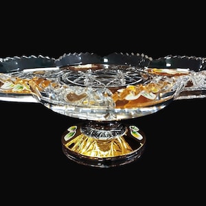 ボヘミアガラス ボヘミアクリスタル バスケット トレイ トレー