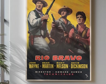 リオ・ブラボー (1959) ジョン・ウェイン カルト西部劇映画ポスター