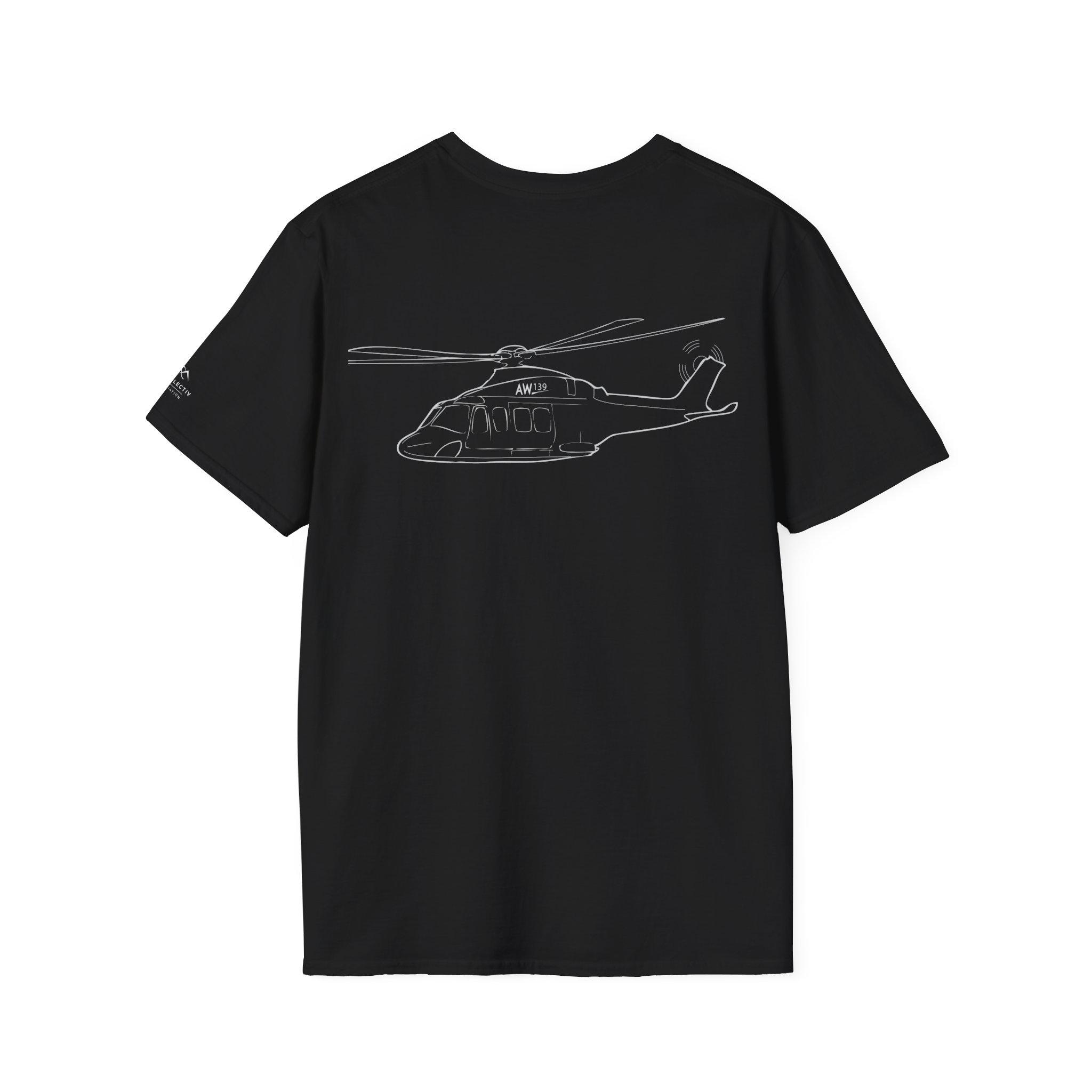 Leonardo Helicopter AW139 Tシャツ Lサイズ 青 他 Leonardo