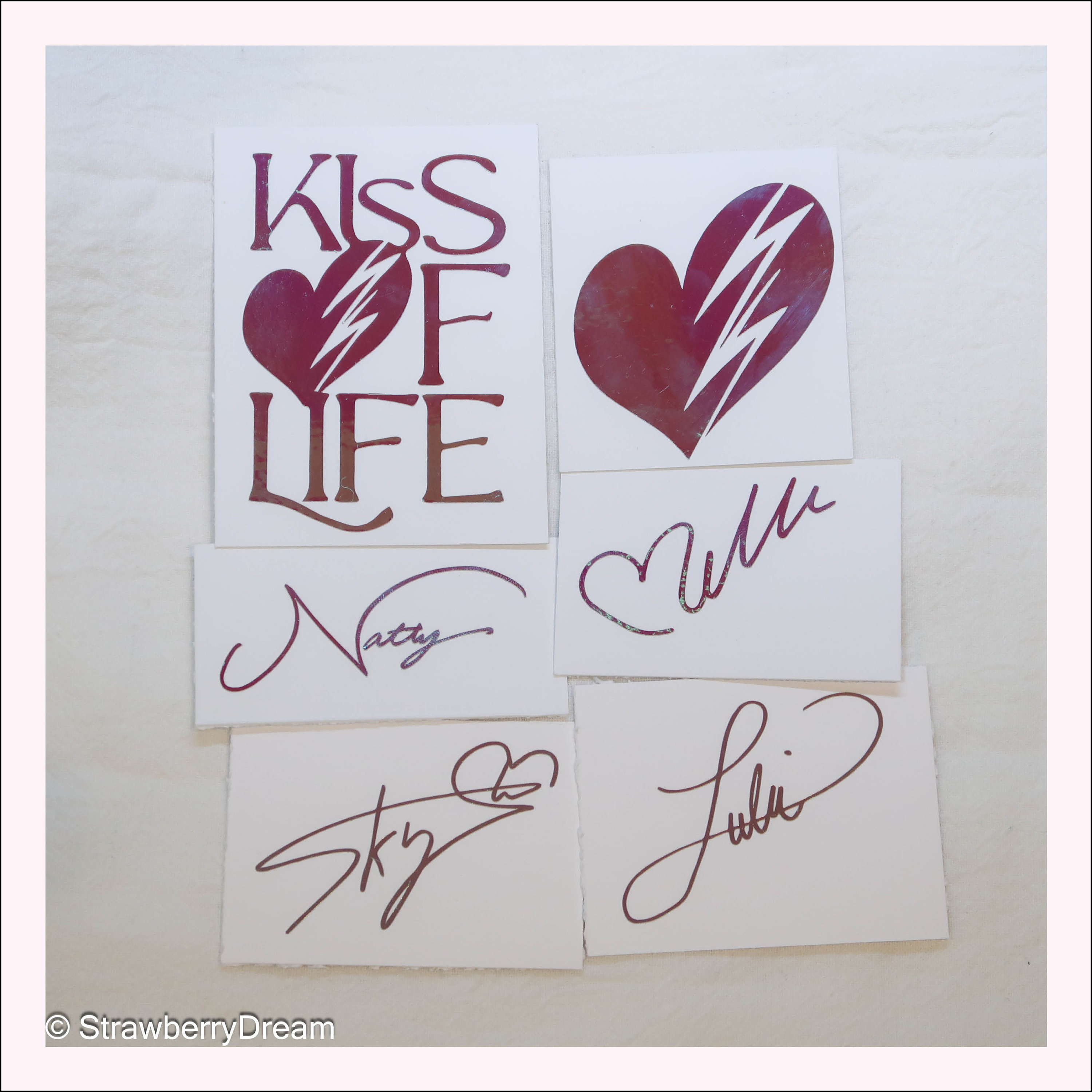 Kiss of Life Decals | Logo and Signature | Vinyl Stickers | KIOF