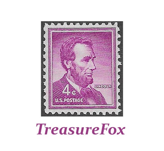 20枚パック。1954年エイブラハム・リンカーン大統領の4セント切手。未
