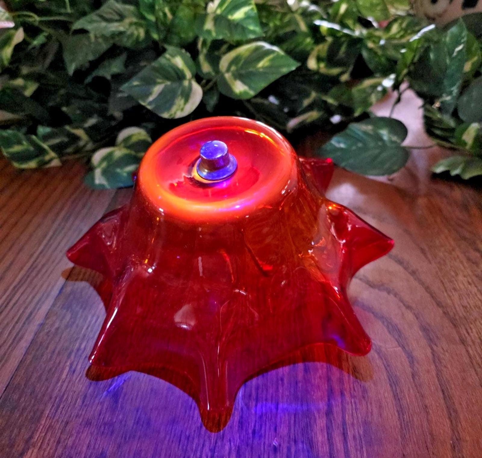 工芸品 Amberina Red amber Lamp Shade 工芸品 Amberina Red amber