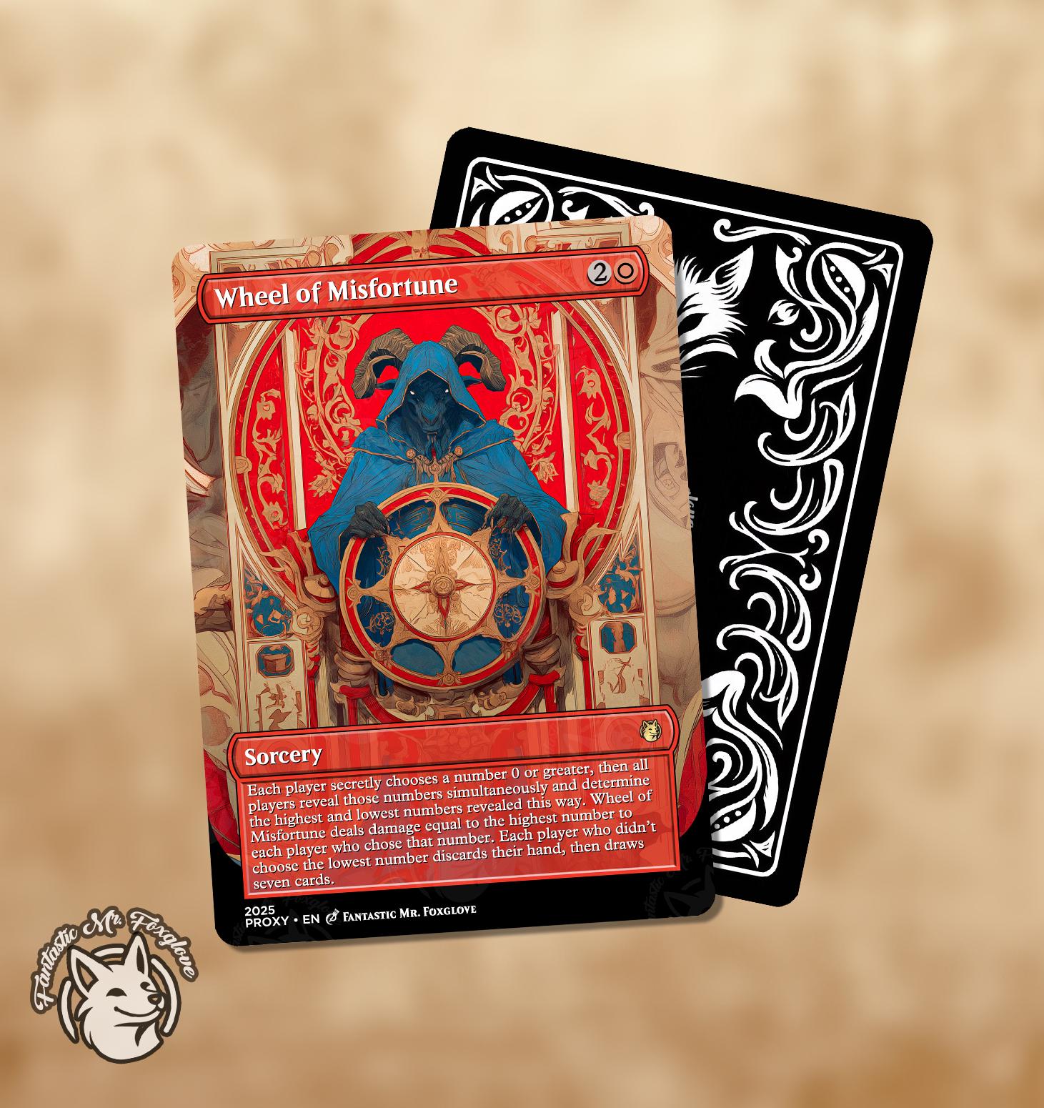 Wheel of Fortune & Misfortune | Proxy Cards - Etsy