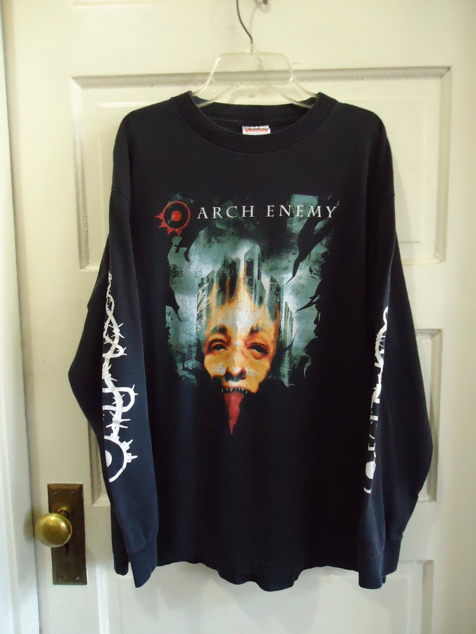 Vintage 90s ARCH ENEMY Long Sleeve Authentic Band Shirt All Cotton