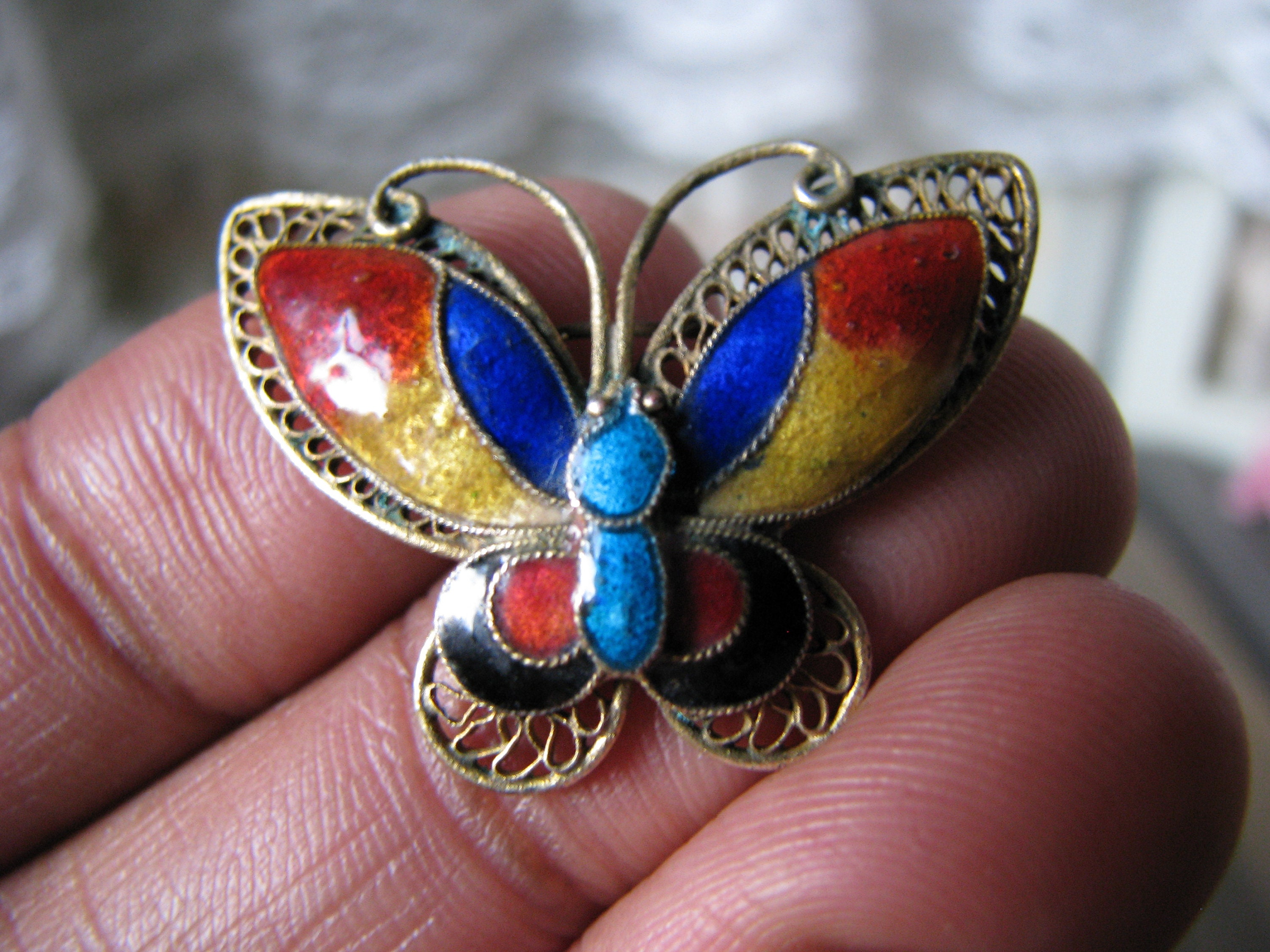 Jean Paul Gaultier蝶バタフライ大ぶりブローチJPG ジャンポール