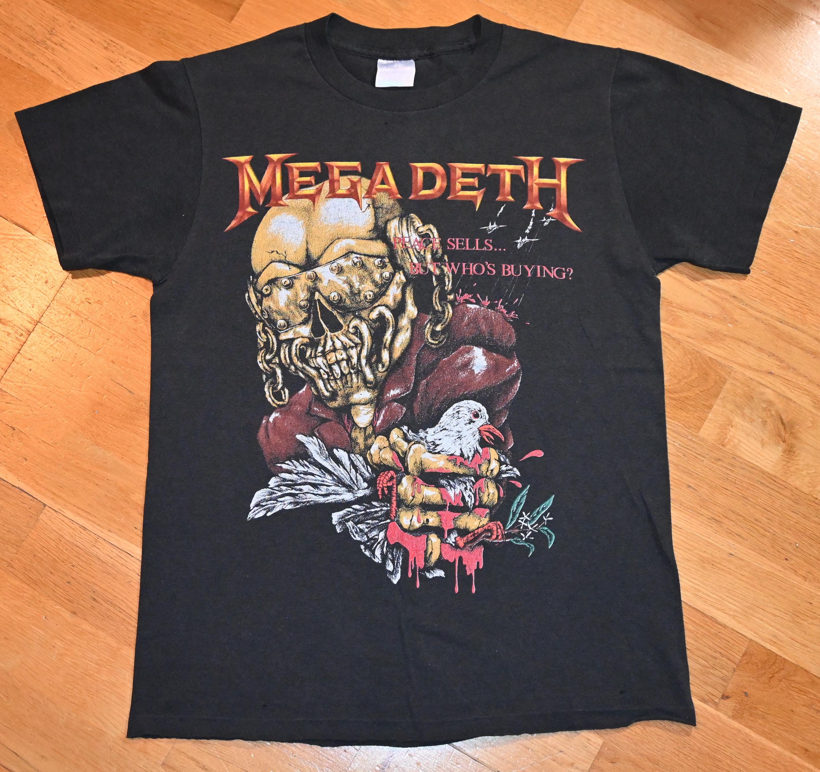 ミュージシャン Mega Death Wake-Up Dead Tour 1987s Tee Vintage Megadeth