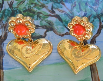 Christian Lacroix ヴィンテージ ハートマルチカラー ブローチ