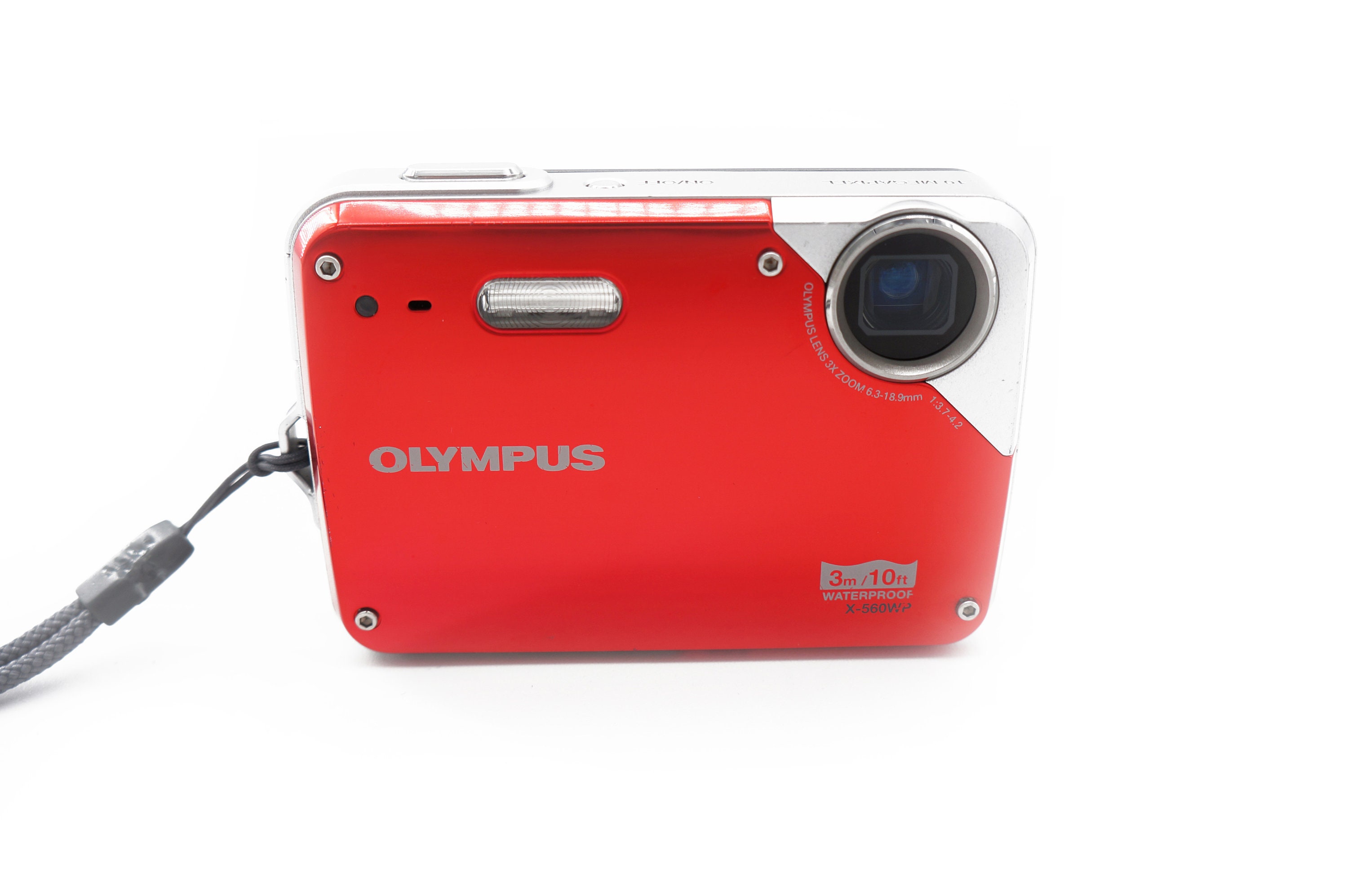 Vintage Waterproof Olympus X-560WP 10MP Blue Digital Camera Digi