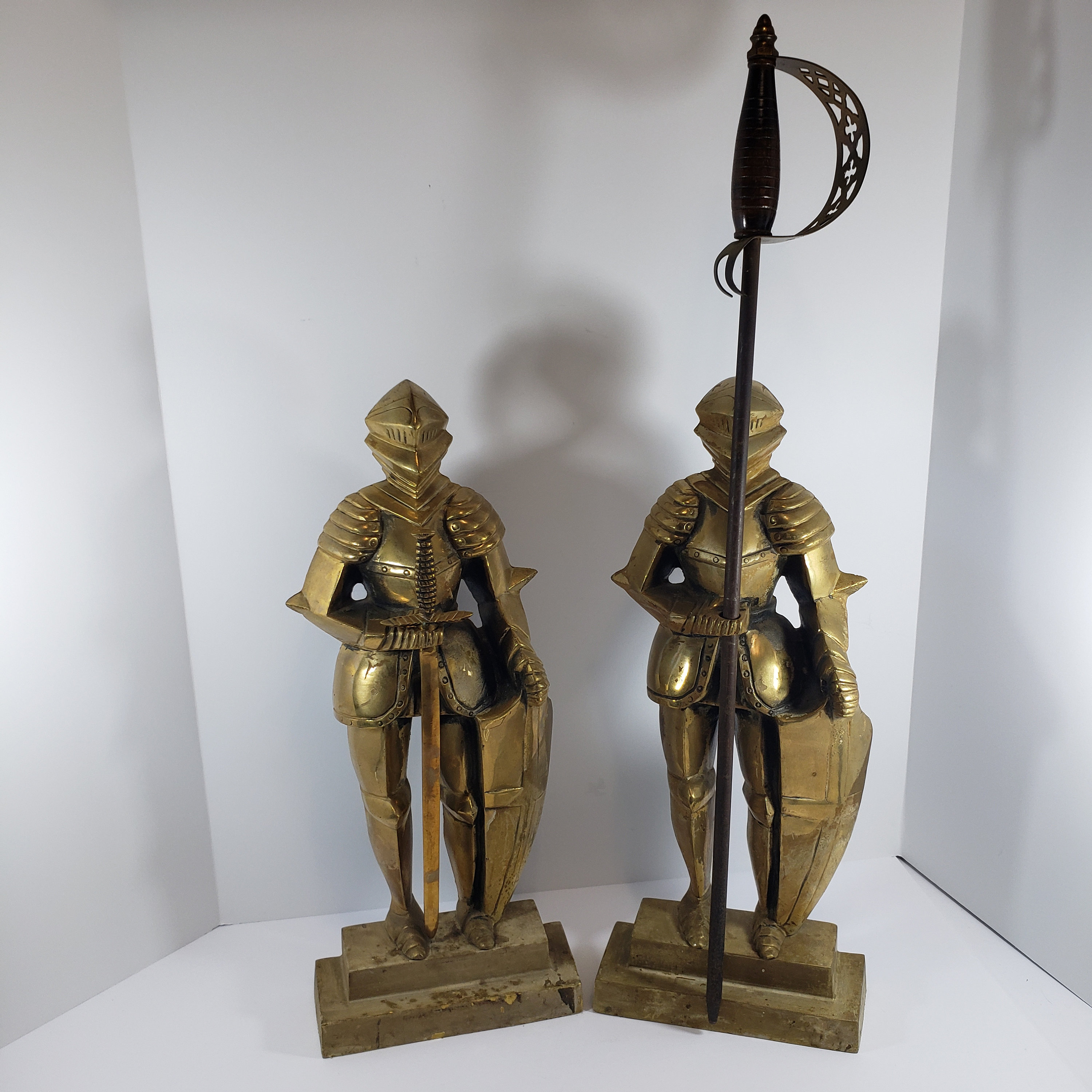 ヴィンテージ 中世の騎士 ナイト 中世騎士 真鍮製 壁掛け ヴィンテージ