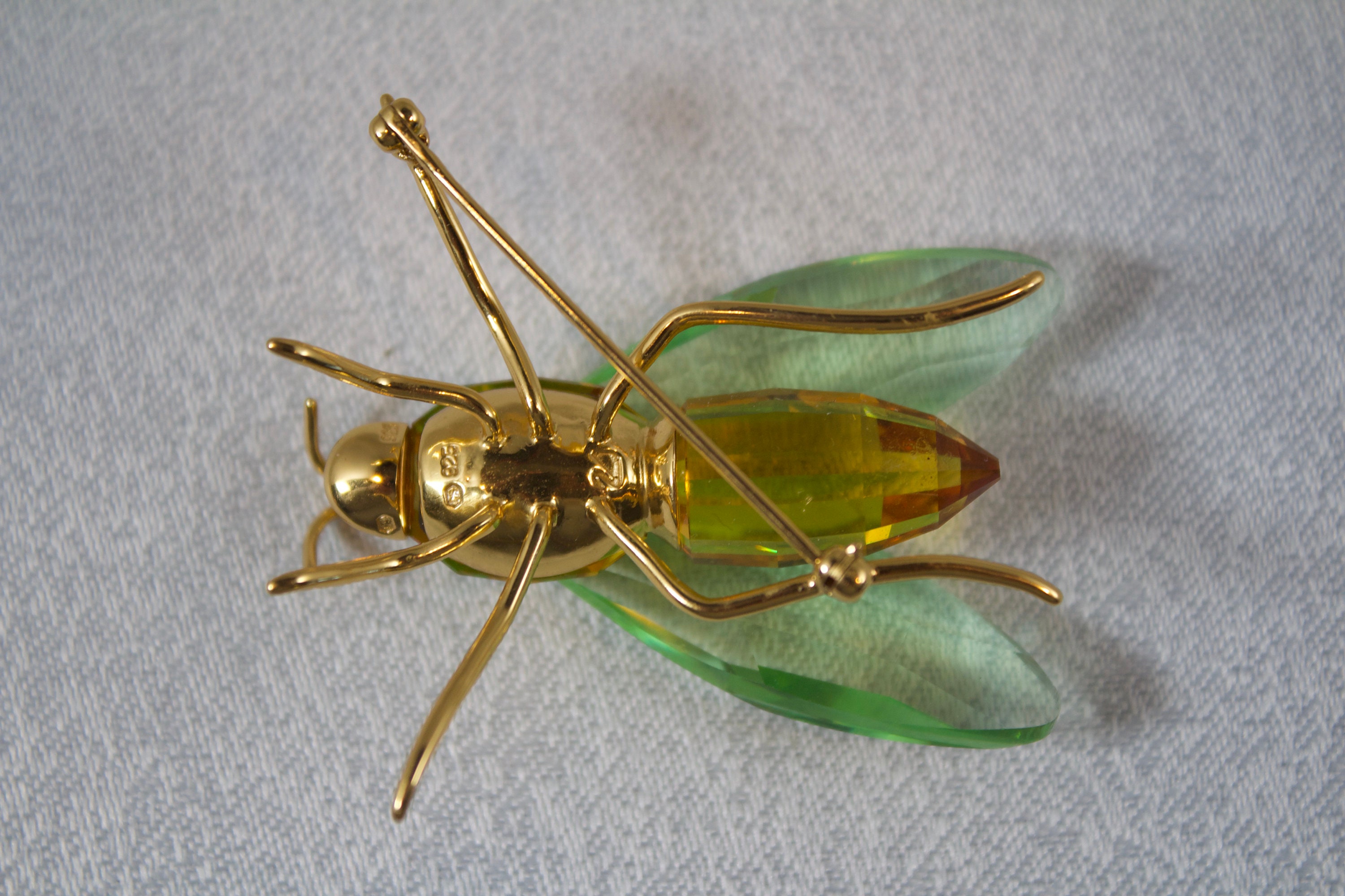 Rare Retired Daniel Swarovski Paradis Akima Topaz Crystal Fly