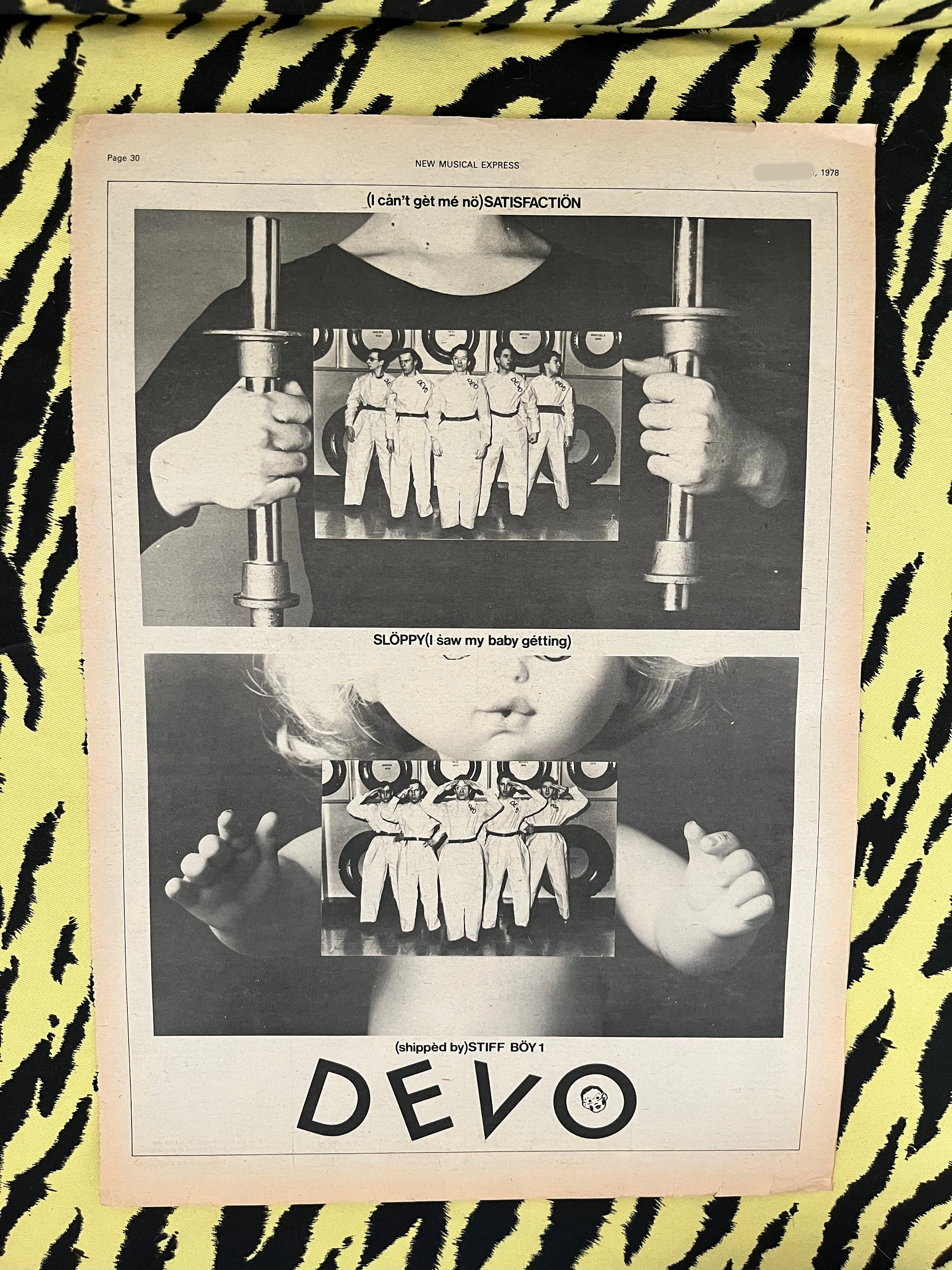 Original 1978 Devo Advert/poster, Rare Vintage Poster