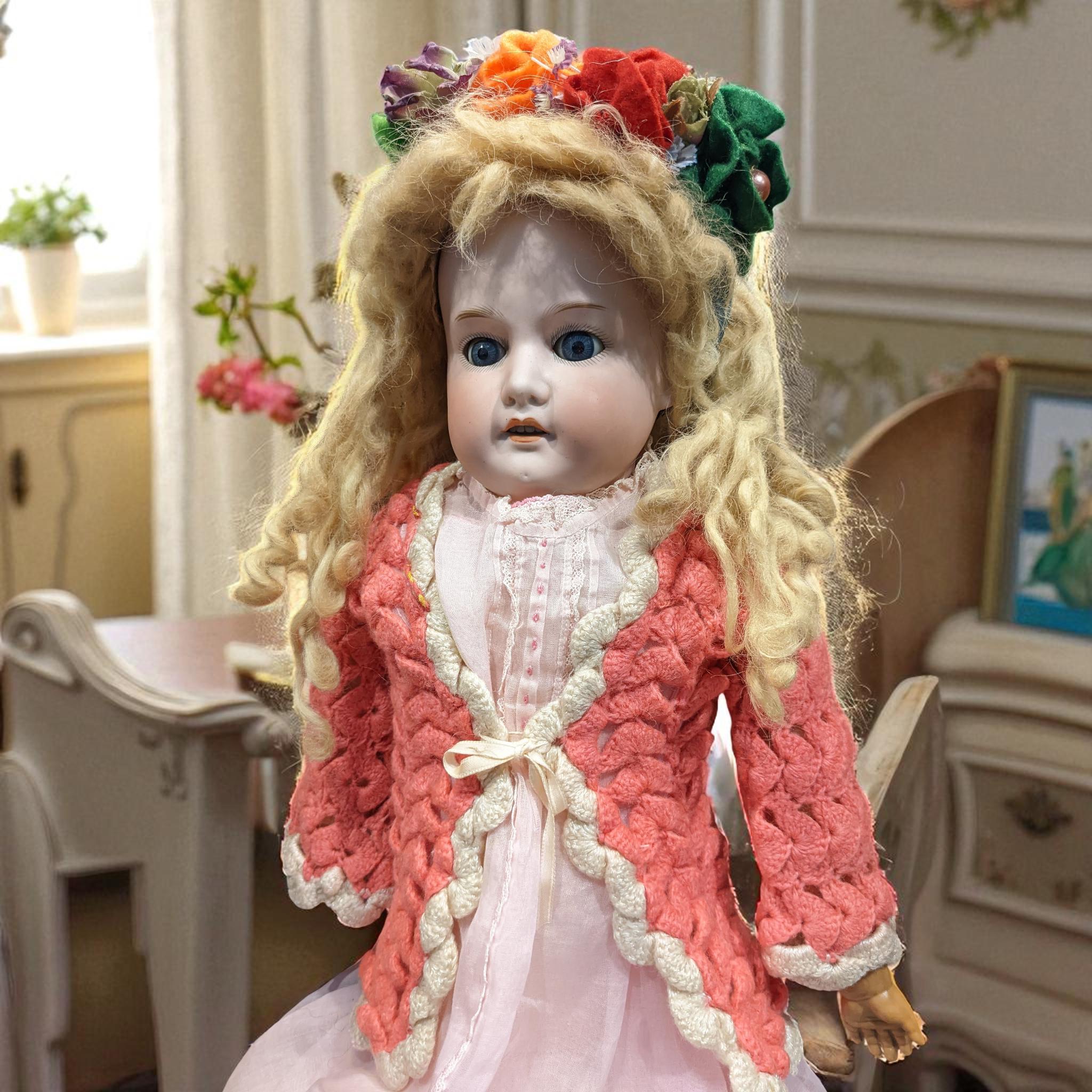 ドイツ製ビスクアンティークドール アルマン・マルセイユ 370 AM