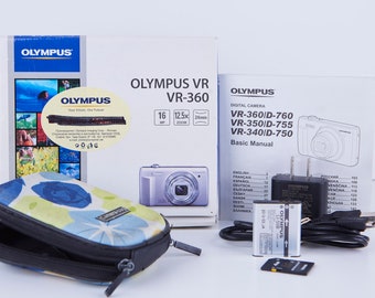 Olympus VR-360 Vintage Digital Camera: 16MP, 12.5X Zoom, Boxed - Etsy