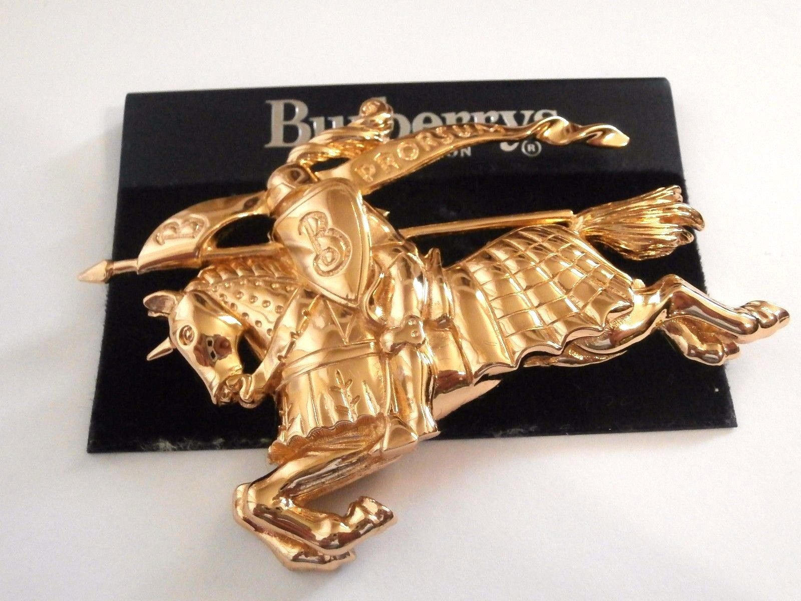 バーバリー・オブ・ロンドン 馬上の騎士 ファーストロゴ ピンブローチ