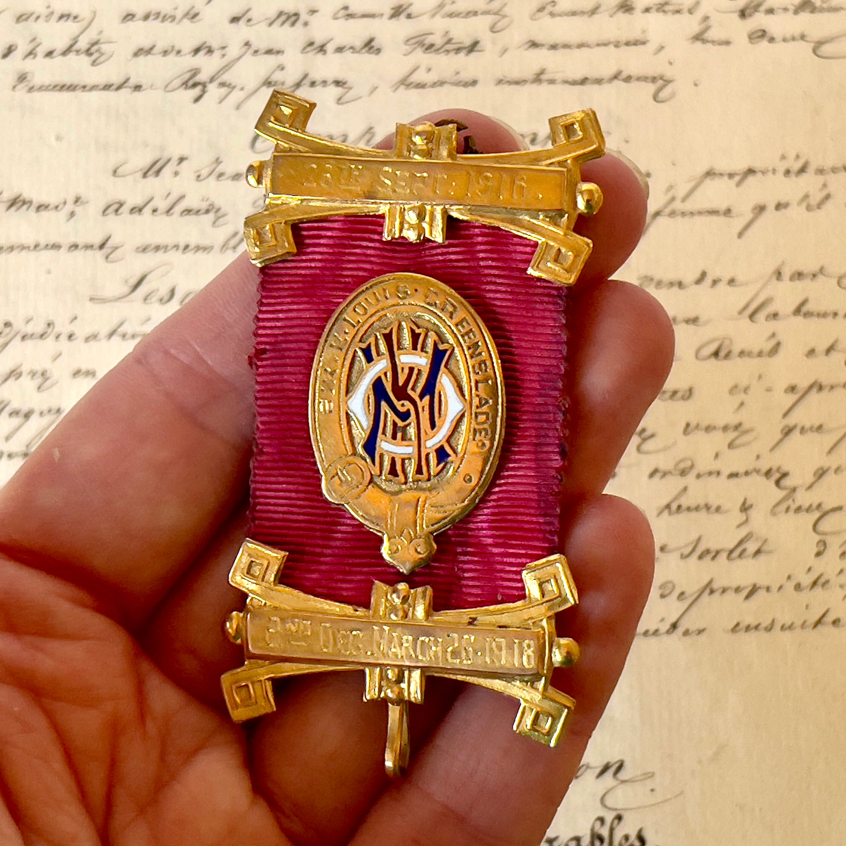 フリーメイソン過去マスター証明書 1966年 フリーメイソン過去マスター