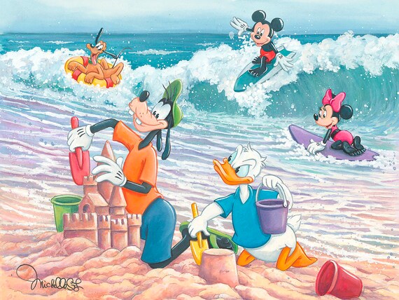 Mickey Mouse Beach Walt Disney Fine Art Michelle St. Laurent