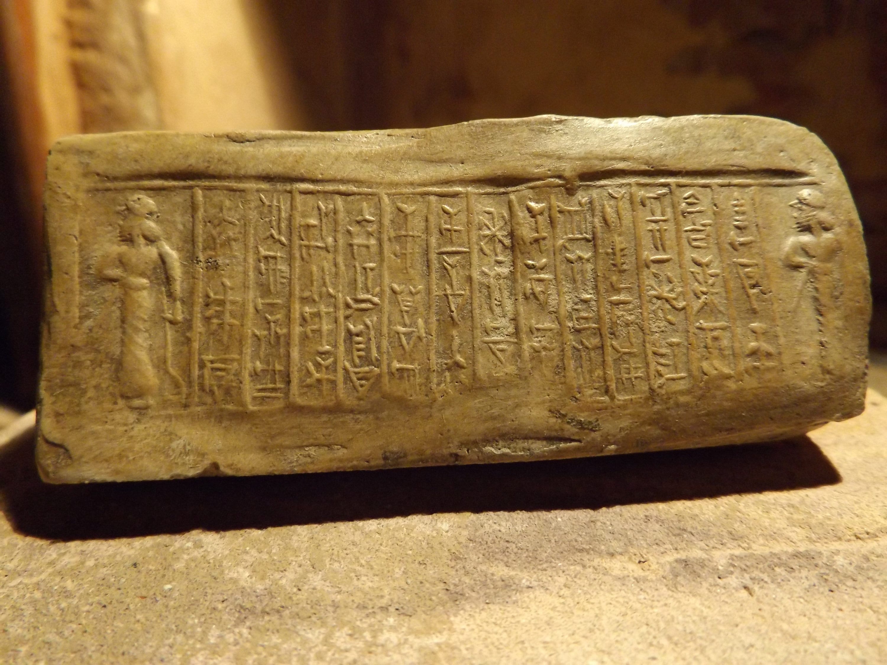 メソポタミアの楔形文字による円筒印章の刻印 - カッシート - Etsy 日本