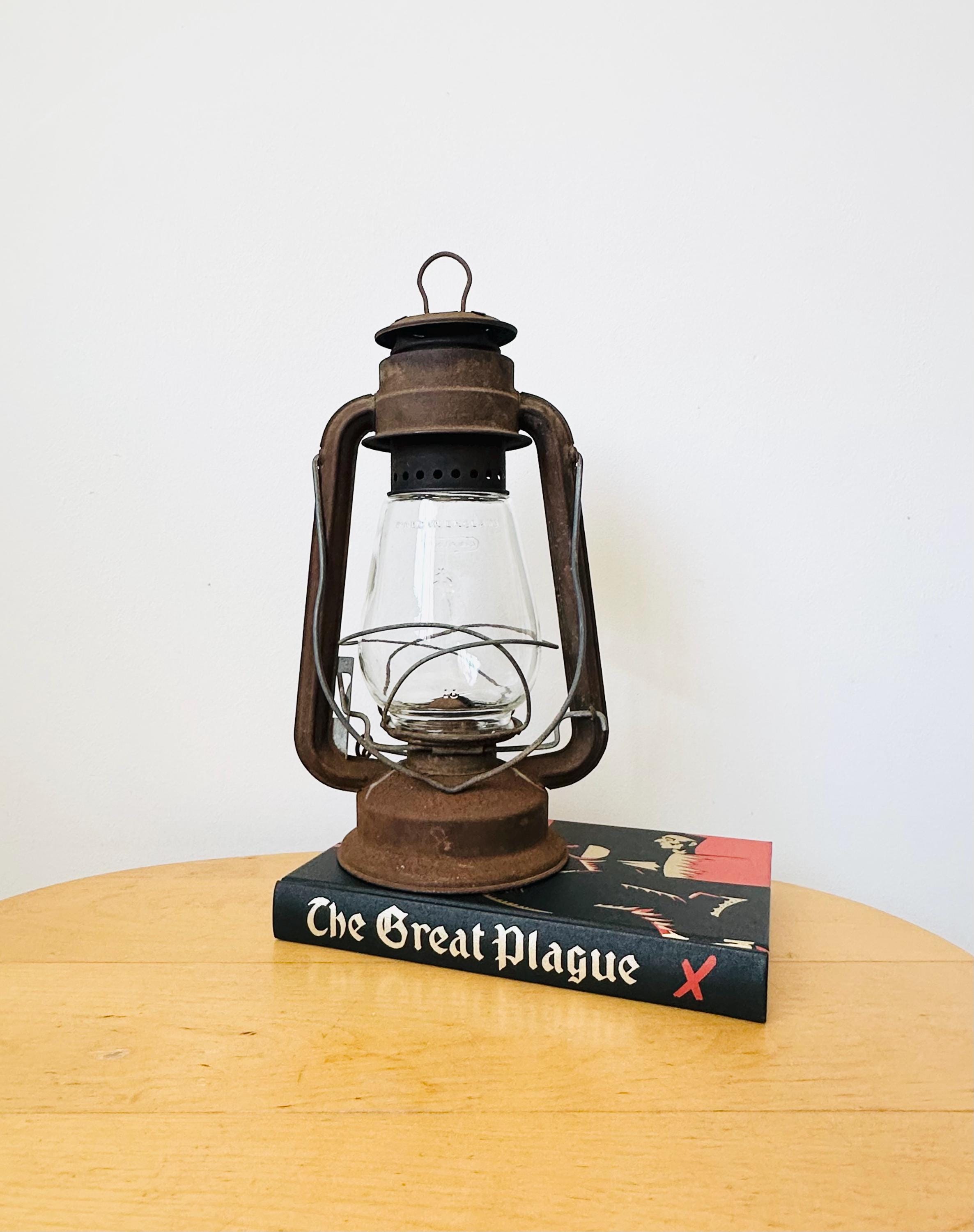 Vintage Hurricane Lamp, Chalwyn Far East Rustic Storm Lamp