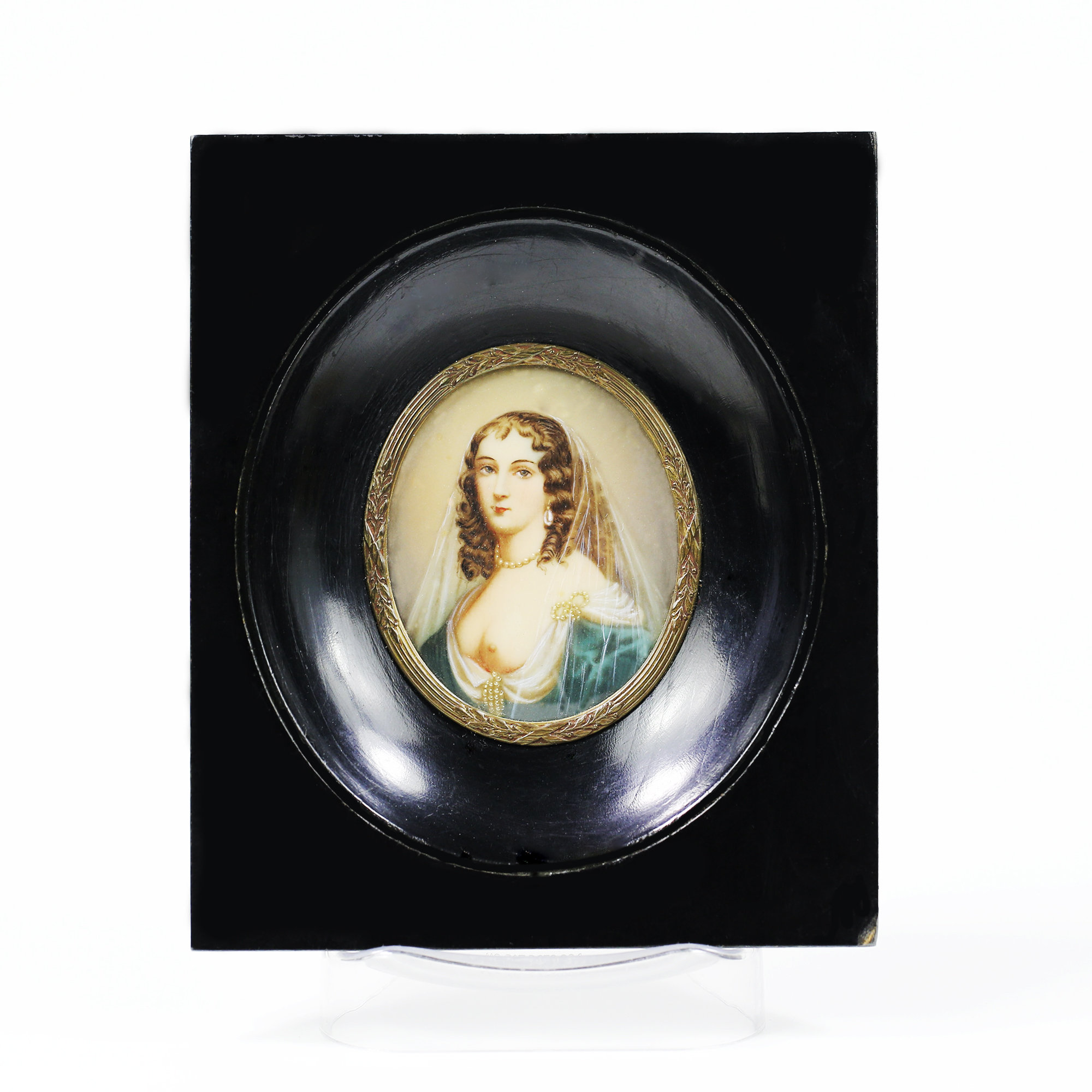 英国アンティーク19世紀貴婦人の肖像額装