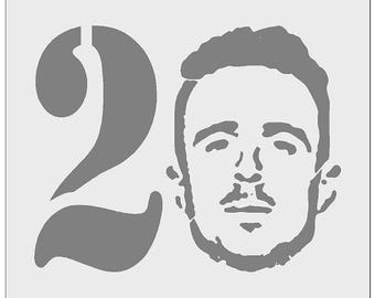 Diogo Jota Memorial Stencil: Liverpool FC Legend, Reusable 190