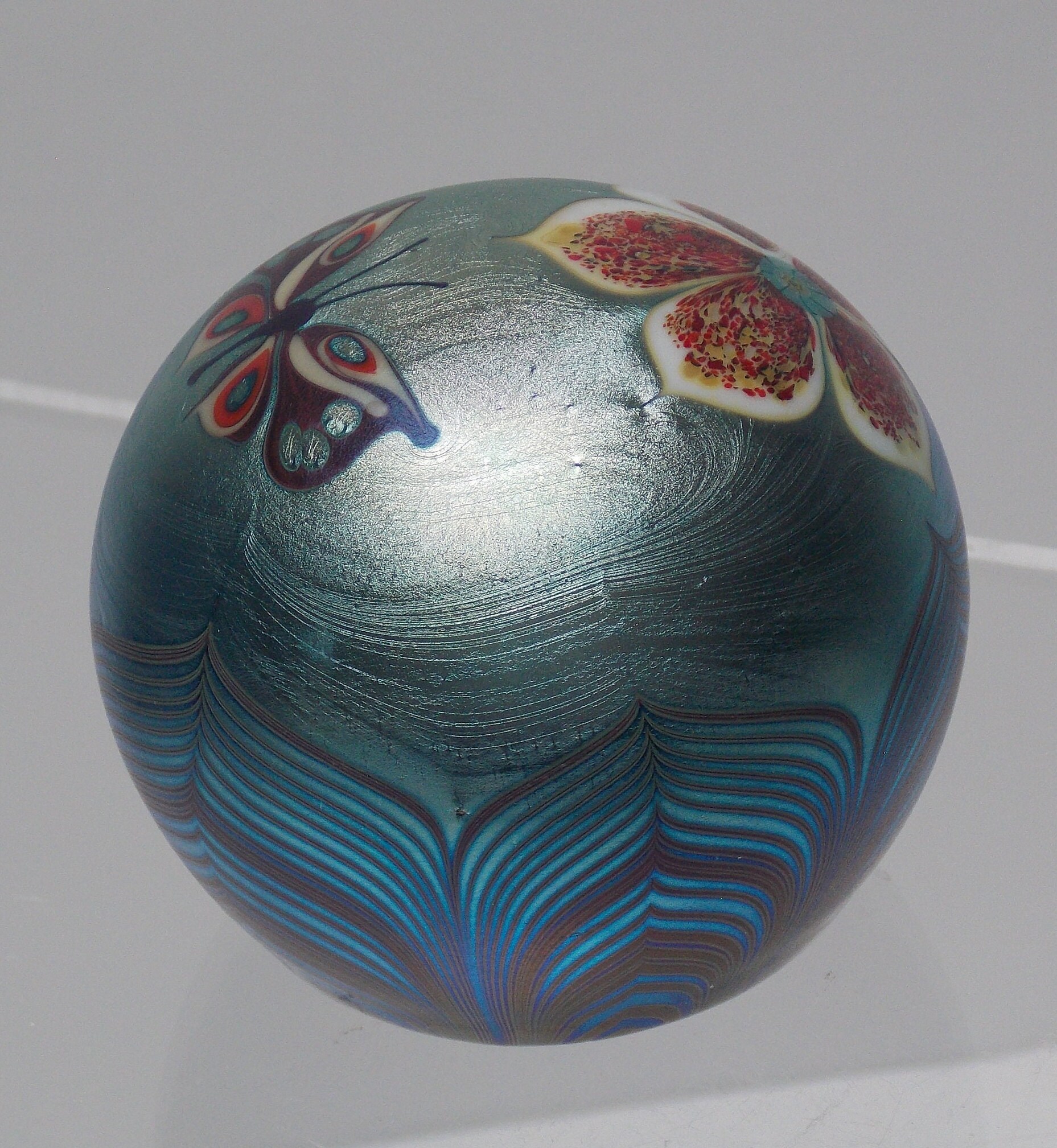 Orient and Flume Art Glass Paperweight - Etsy