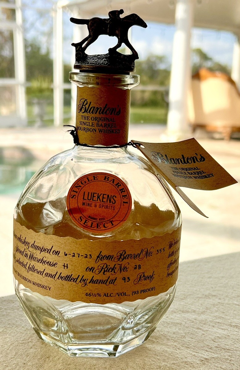 Blanton's Bourbon 750 ML Bottle with choice of B, A, or O bottle