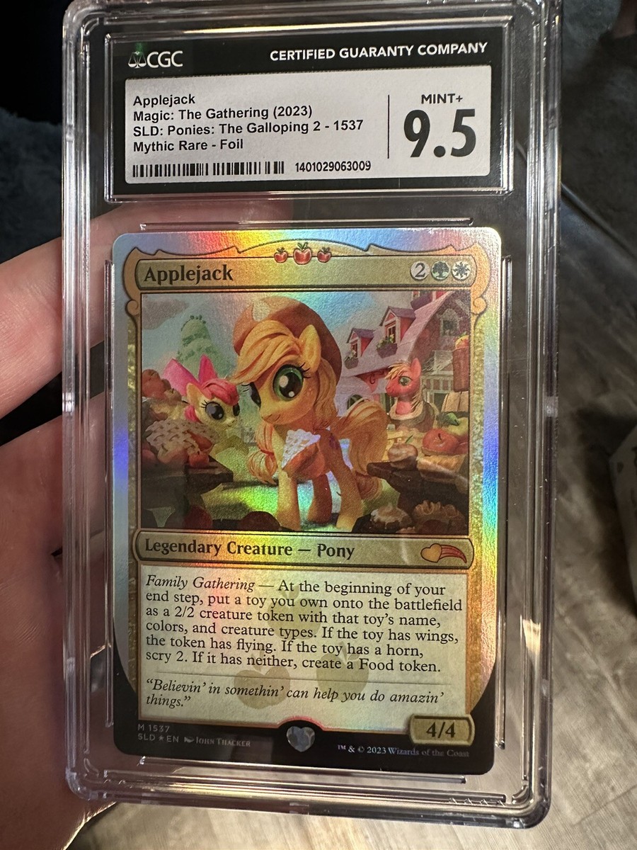 AppleJack FOIL MTG Secret Lair Ponies The Galloping 2 My Little