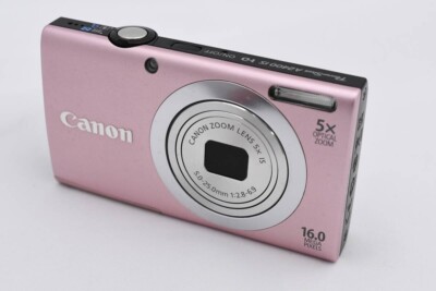 NEAR MINT] Canon PowerShot A2400 IS 16.0MP Pink Digital Camera