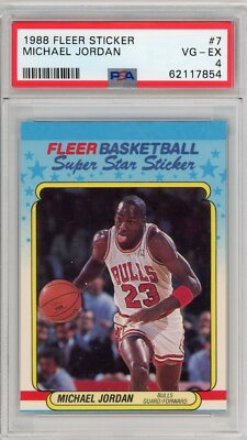 1988-89 Fleer Superstar Sticker - Michael Jordan #7 for sale
