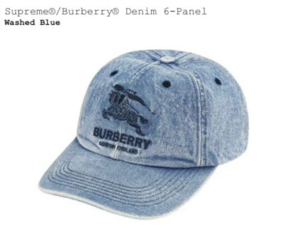 Supreme Burberry Denim 6 Panel Hat | eBay