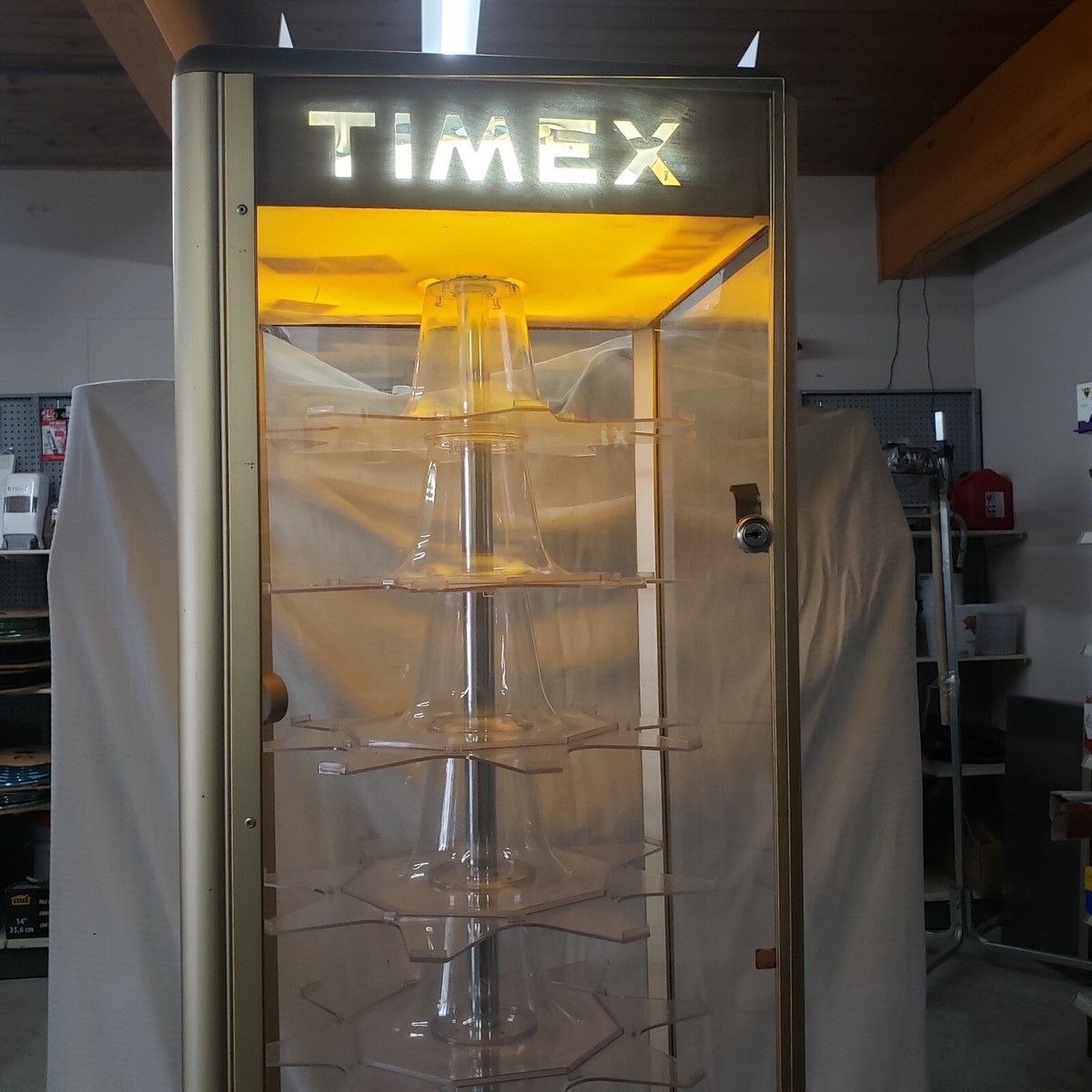 ト*ー様 TIMEX ディスプレイケース ビンテージ TIMEX ライティング
