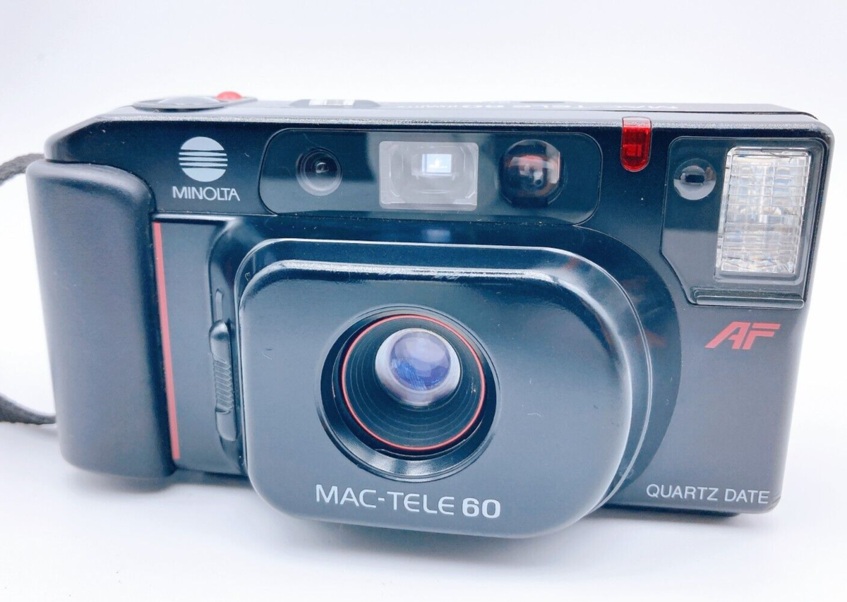MINOLTA MAC-TELE60 35mm Point & Shoot Film Camera Tested Excellent