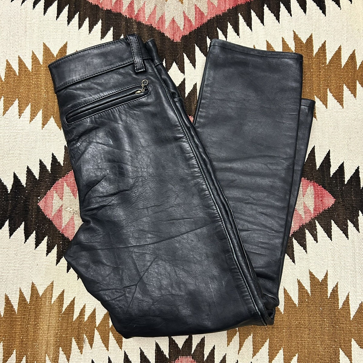 Vintage Vanson Leather Motorcycle Biker Pants Sz 31 - Black | eBay