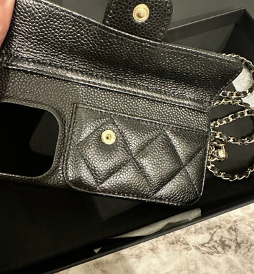 Chanel IPhone case iPhone 14pro new authentic black | eBay