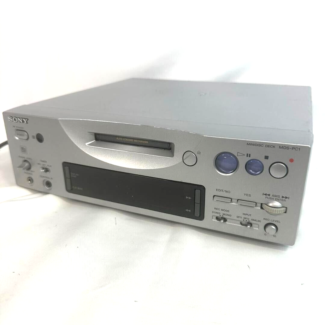 Sony MDS-PC1 Minidisc MD Recorder MD Deck Silver Japan Tested