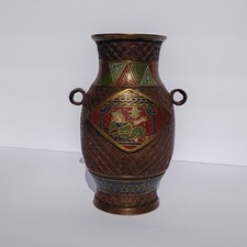 宇 AC308 古銅 尊式花瓶 時代物(花器)｜売買されたオークション情報