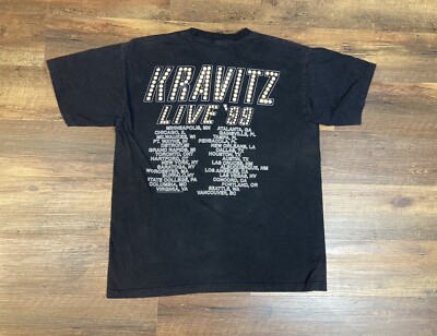 Vintage 1999s LENNY KRAVITZ TOUR Shirt Giant Label Brand L Rock