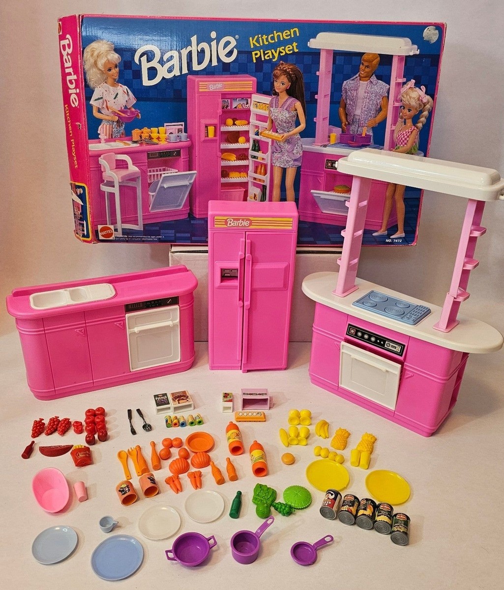 Vintage Barbie kitchen playset 1992 # 7472 incomplete | eBay