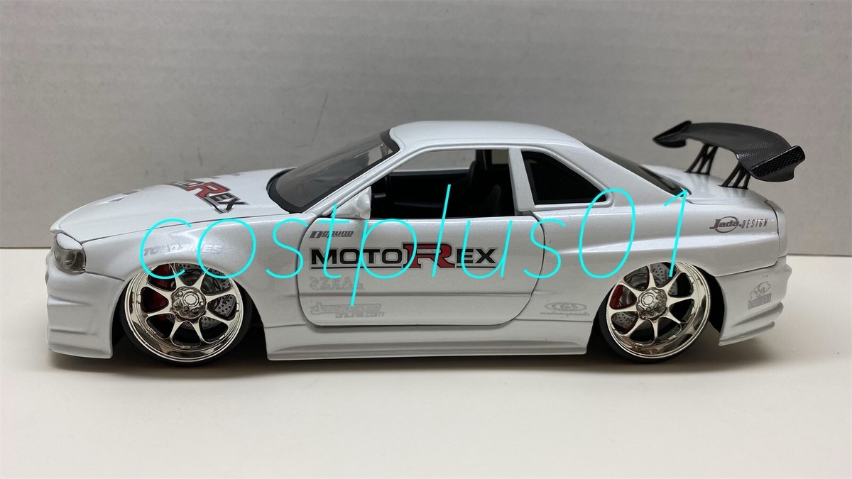 JADA DUB CITY 2002 NISSAN SKYLINE GT R R34 1:24 WHITE MOTOREX | eBay