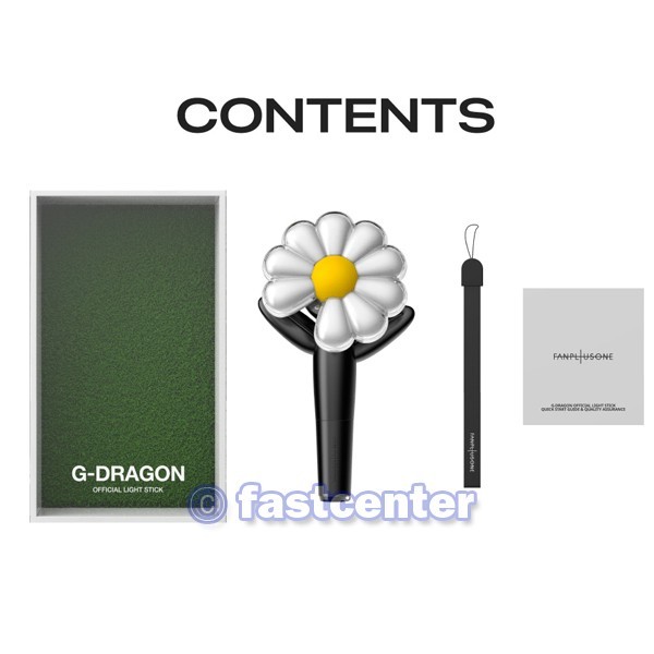G-DRAGON OFFICIAL LIGHT STICK & CRADLE SET with PHOTO CARD, DUST