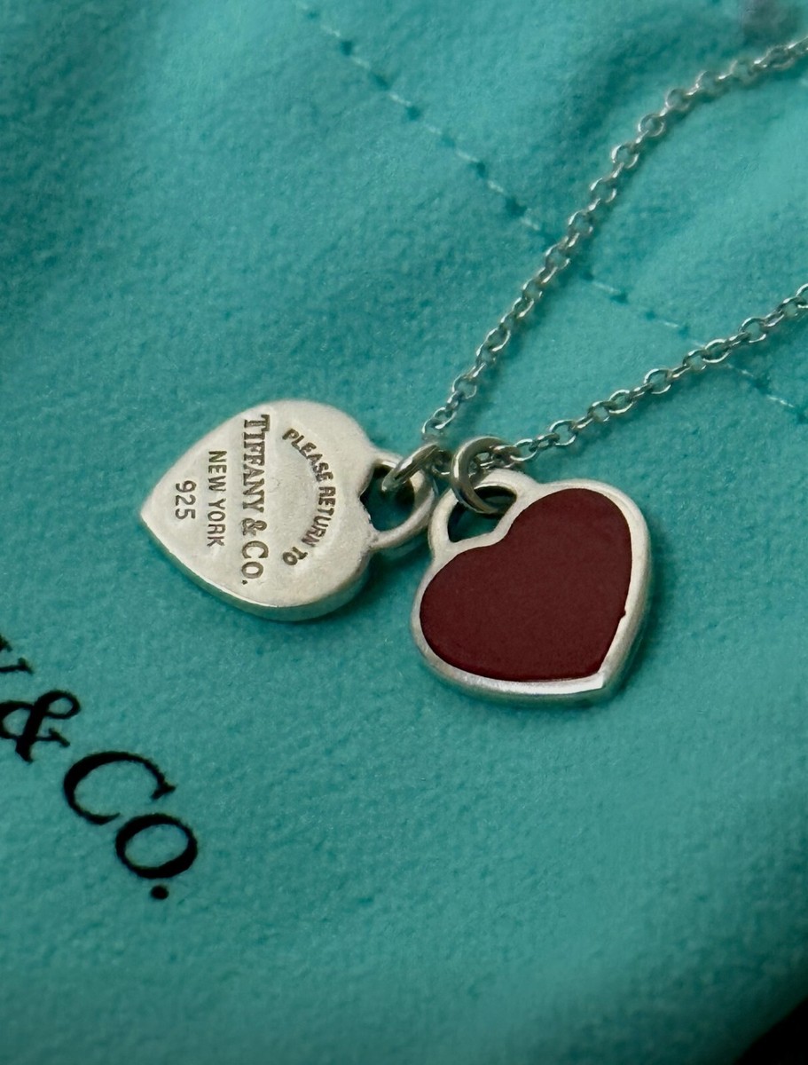 TIFFANY & Co. Return to Tiffany Red Double Heart Tag Pendant