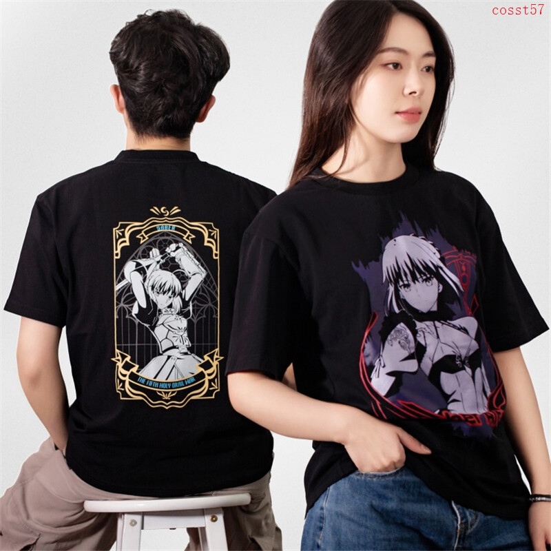 Anime Fate Stay Night Saber Alter Altria Print T-Shirt Summer