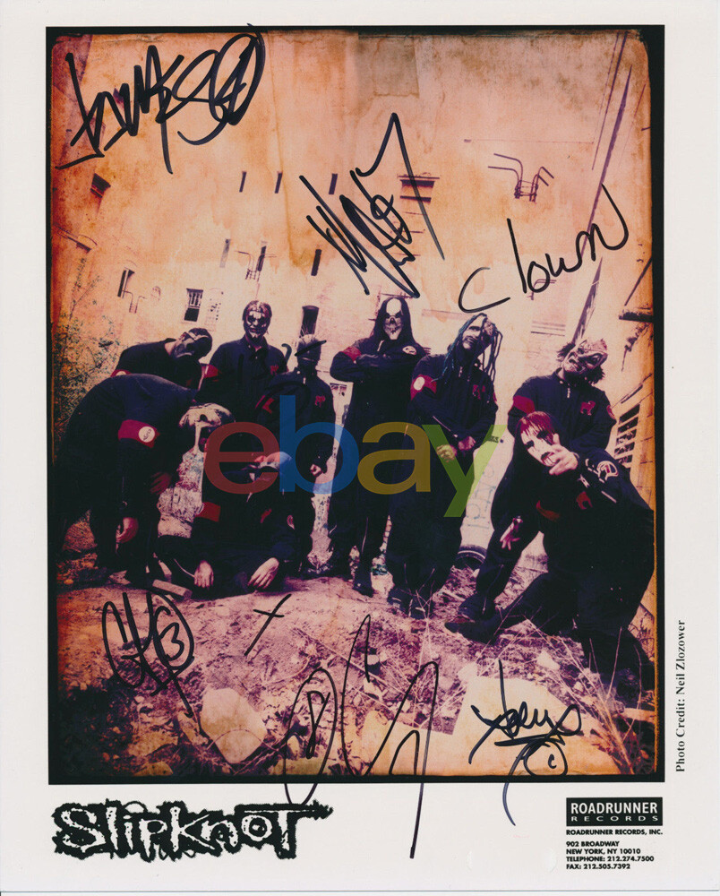 SLIPKNOT BAND SIGNED 8x10 PROMO PHOTO reprint | eBay